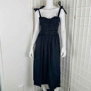 NWT, Sofia Irina, Black Ruched Sun Dress, M.